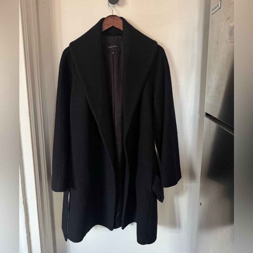 Babaton Black Wool Coat